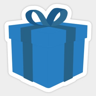 Blue gift box Sticker